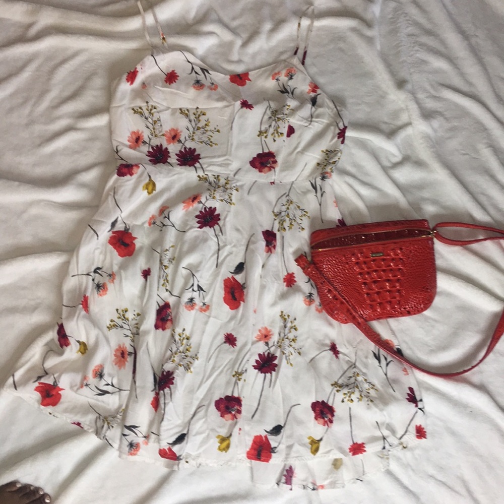 White floral dress